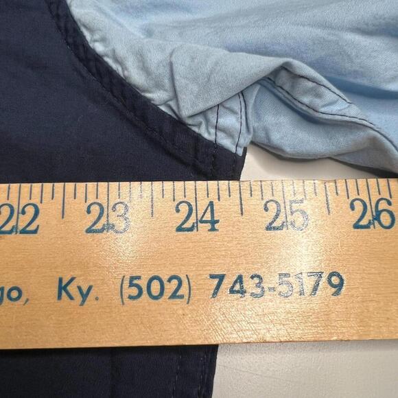 Vintage FUBU The Collection Button Up Shirt Men’s L Blue Patchwork Graphic - Picture 5 of 11